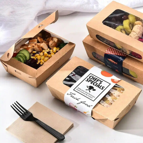 Custom Biodegradable Salad Rice Meal Sushi Packaging Takeaway Box