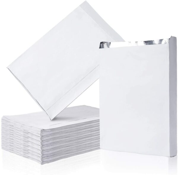 Custom Eco-friendly Foil Lined White Paper Bags