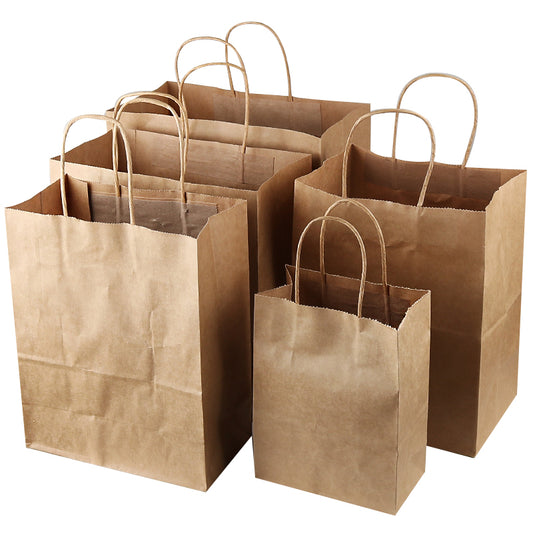 Disposable Brown Paper Twisted Handle Paper Bag Wholesale