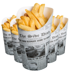 Factory Custom Biodegradable Grease Proof Paper French Fries Cups