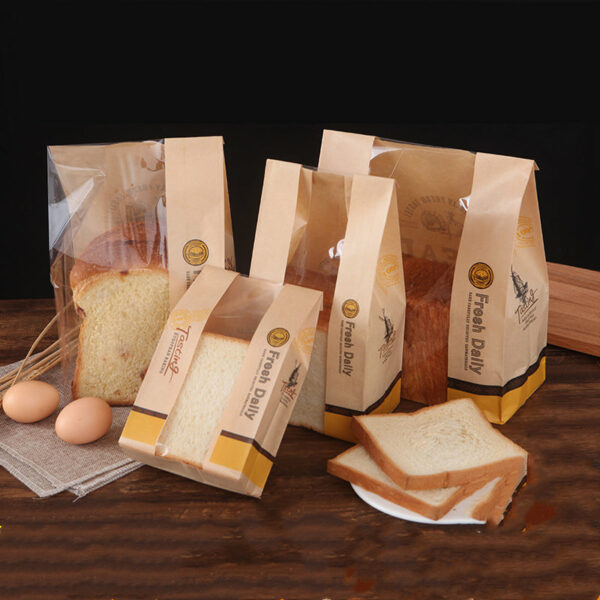 Factory Custom Eco-friendly Bakery Bread Paper Bags