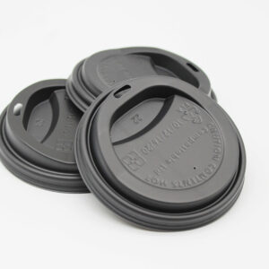 Factory Custom Eco-friendly Black Ripple Cup Lids for Hot Water Cups