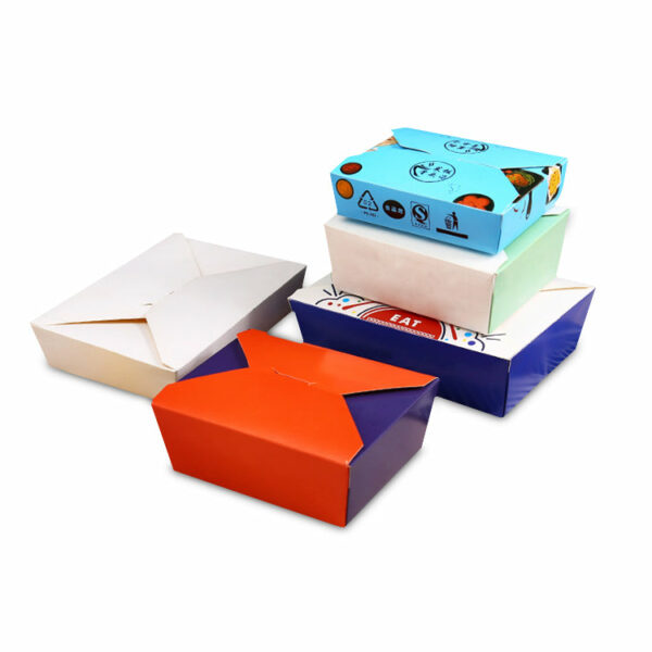Factory Custom Eco-friendly White Paper Lunch Boxes