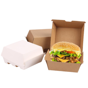 Factory Custom Recyclable Kraft Premium Burger Box