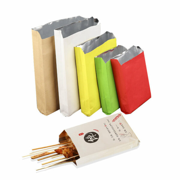 Factory Custom Recyclable Plain Foil Lined Paper Bag