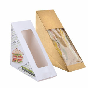 Factory Custom Sustainable Triangle Wedge Sandwich Box