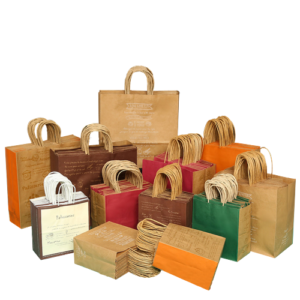 Factory Wholesale Compostable Take Away Shopping Paper Bags