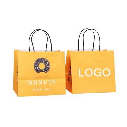 Recyclable Twist Handle Paper Carrier Bags Custom Logo