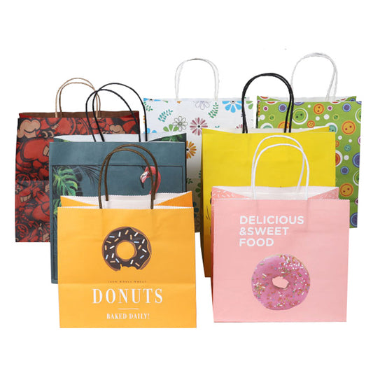Customized Sustainable Take Away Shopping Paper Bags