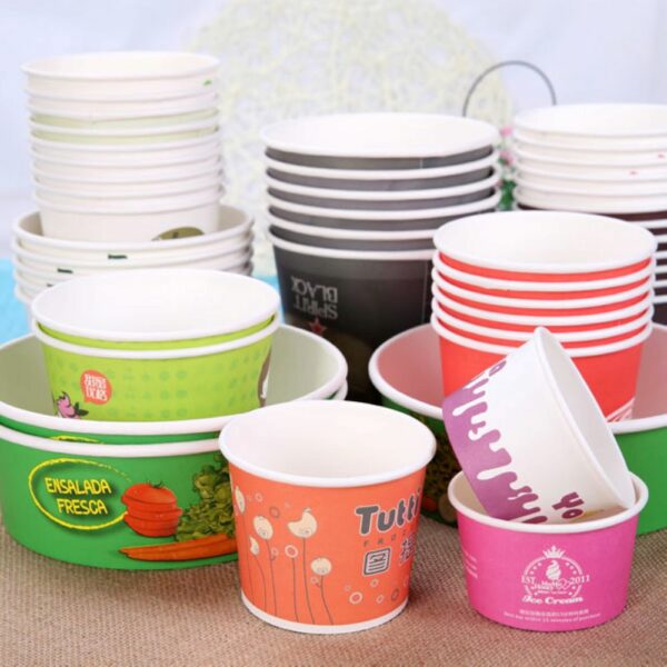 Factory custom environmentally friendly white paper bowls