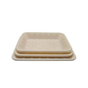 Factory customized eco-friendly degradable cornstarch catering trays